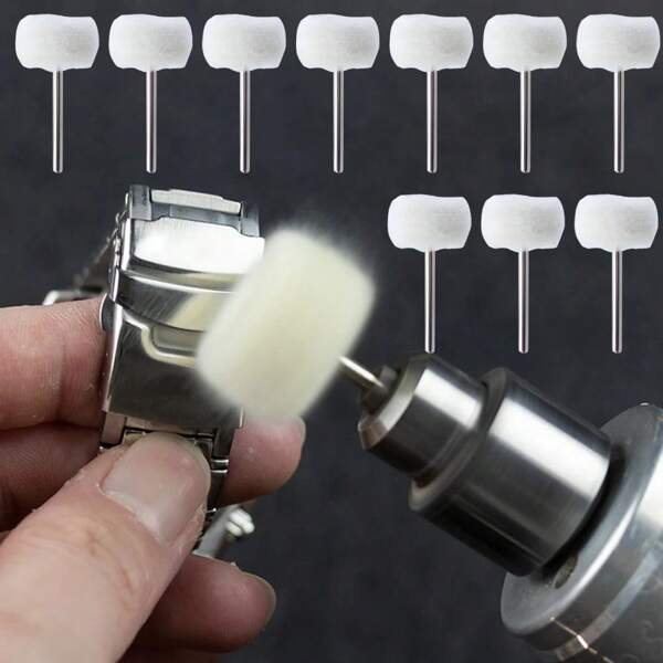 1-10 piezas Cabezal de pulido de fieltro de 3 mm para pulidora, cepillo de pulido mini abrasivo para taladro, rueda de pulido para jade