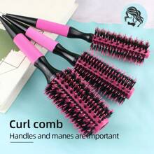 Gute 男女通用圆形卷发梳（内弹/波浪/鲍勃） - 防静电，多色，尼龙刷毛 + 铝管 + 实木，适用于沙龙/家庭使用、返校、旅行度假必备品、女士发饰