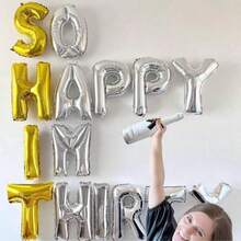 بالون شعار شخصي مخصص، أنشئ عبارتك الخاصة بالون الأحرف، بالون عيد ميلاد، بالون عروس، بالون عبارة عروس، بالون ذهبي افتراضي - الذهبي - مشاهدة 10