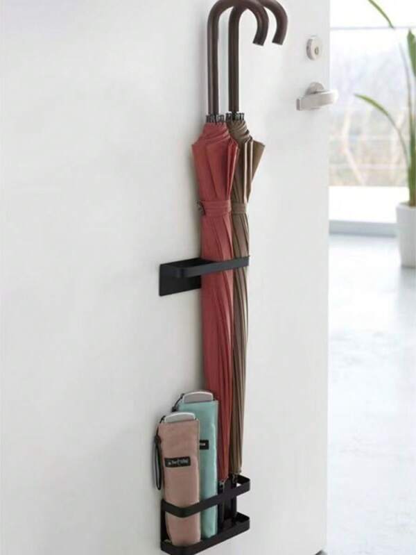 Magnetic Umbrella Stand For Home Use, Suitable For The Entrance Door, Long-Handled Umbrella Storage, Wall-Mounted, Behind The Anti-Theft Door, Magnetic Umbrella Stand, Storage Rack.