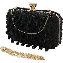 RomanticDesign Women Bling Evening Bag Fashion Embroidered Beaded Sequin Clutch Cocktail Wedding Party Purse - Orange - View 3