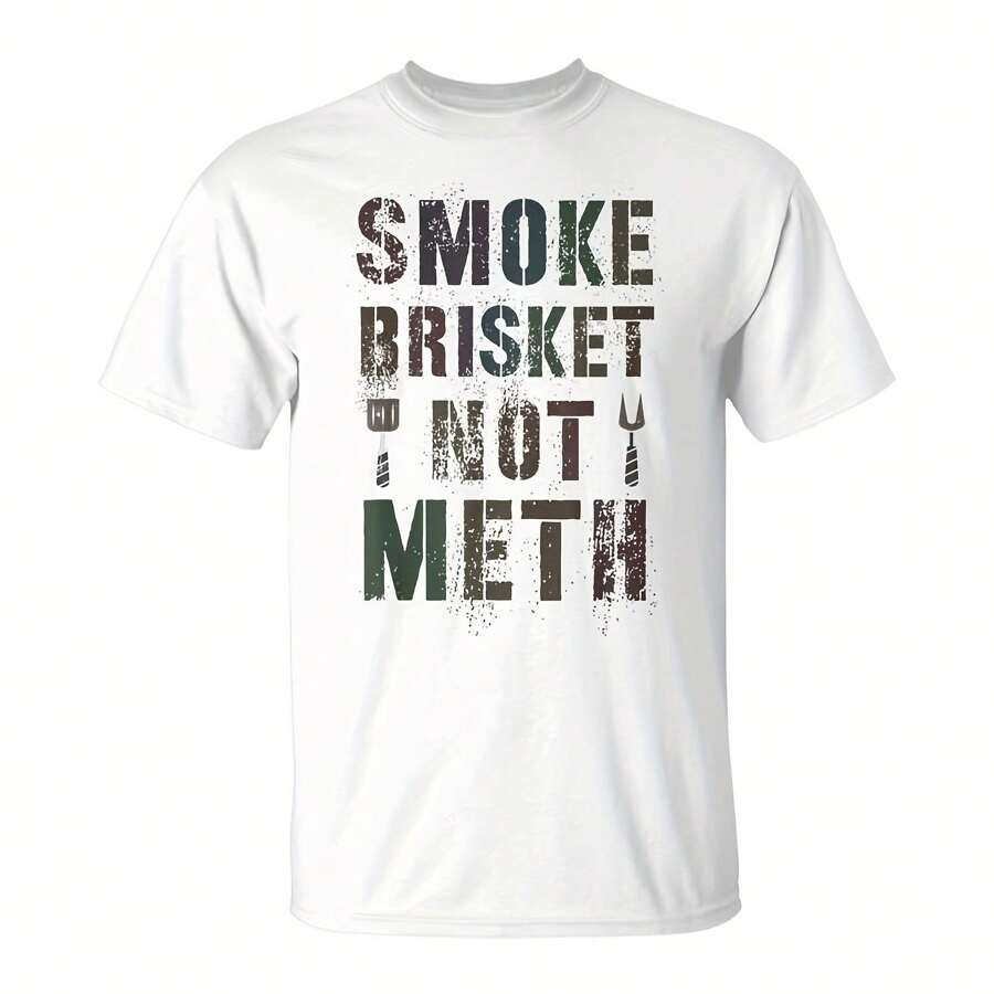 Vintage Bbq Grill Oke Brisket Not Meth Clean Na Girl T-Shirt46821220g Cream-Colored Cotton T-Shirt, Thick And Ft, With Warm Hues Like Freshly Baked Ke. The Loose And Comfortable Tailoring Is Convenient To Move Freely In The Kitchen. Printed On The Chest Of A Like Kitchen Scene Illustration Flour Bags, Egg Beaters, Rolling Pins And A Plate Of Cookies To Be Baked, Simple Lines, Color Healing. This T-Shirt Is Dedited To All Those Who Love To Create Happiness With Dessert, Suitable For Rainy Afternoon, Accompanied By The Aroma Of Oven, Enjoy The Quiet And Satisfaction Of Homemade Food.