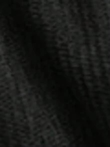 Corduroy Solid Color Pocket Thermal Lined Thick Pants, Casual Everyday Wear For Autumn/Winter - Black - View 9