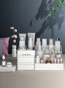 Makeup Organizer Box, Desktop Storage Stand, Rotating Pen Holder For Office Supplies And Cosmetic Brushes