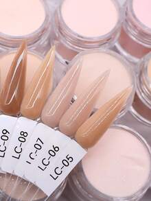 10克/片裸色亚克力粉，高光裸色亚克力粉，美甲DIY设计，亚克力美甲3D雕塑，法式美甲延长和美甲艺术，专业聚合物3D亚克力美甲套装，礼品亚克力按压式美甲 - 彩色 - 查看 4