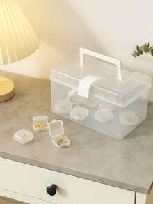 10 Transparent Plastic Small Square Boxes, Jewelry Storage Boxes, Pen Tip Storage Boxes, Earplug Storage Boxes, False Eyelash Storage Boxes, Earring Boxes, Classified Storage, Ring Storage Boxes, Small Medicine Boxes, Clear At A Glance, Suitable For Home, Work, Going Out, And Travel.