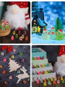 1/10/20/30/100pcs Christmas Hat Color Glow In Dark Duck, Christmas Mini Duck, Mini Luminous Resin Ducks For Crafts, Car Diy Creative Ornament, Cute Creative Handmade Duckling,Colorful Tiny Ducks Glow In The Dark Miniature Figures,Vibrant, Collectible, And Adorable Party Favors, Goody Bag Stuffers, And Easter Gifts,Christmas, Christmas Decorations, Christmas Gifts. - Multicolor - View 6