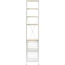 キッチンラック スリム キッチン 収納 棚 隙間収納 35cm幅 すき間収納 すきま収納 おしゃれ 隙間家具 省スペース  ナチュラル×ホワイト - ナチュラル*ホワイト - チェックする 8
