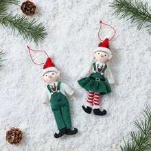 Christmas Decoration Suspender Doll Ornament, Cute Elf Figurine Hanging Decor For Christmas Tree Home Decor Christmas Decorations Room Decor Christmas Decorations Home Christmas Gifts Christmas Decor