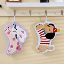 1/2/4 قطع من مناشف اليد لأصدقاء المداعبة - مناشف حيوانات معلقة (قطة/جرو/أرنب/دب)، ماصة للغاية من الميكروفايبر للاستخدام في الحمام/المطبخ/السكن الجامعي، هدية عودة إلى المدرسة والاحتفال بالمنزل الجديد