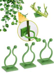 30 Stück Pflanzenwandclips für Kletterpflanzen, Wandclips, grünes Baum-Kletterwerkzeug, Rankhilfe-Klemme, grüner Kletterhaken, grüner Schnallring, rückstandsfreie grüne Pflanzenbefestigungsvorrichtung, selbstklebende Schnallen, Kabelbaumzubehör, geeignet für Innen- und Außenbereich, Blumentopfzubehör, Gartendekoration, Gartenwerkzeuge, Pflanzenständer Wanddekoration, Pflanzenstütze