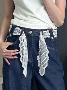 Różnorodność eleganckich koronkowych ozdób w talii, modny, uniwersalny długi szalik w talii, może być używany jako szalik lub pas w talii, odpowiedni na różne okazje