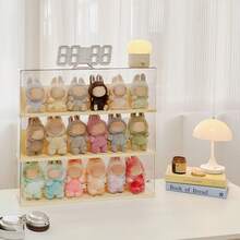 Single Collector Display Case For Labubu Plush Dolls - Transparent,Dustproof And Waterproof, Holds A Single , Perfect For Displaying Cute Characters, Ideal Gift For Fans, Toy Display Case |Plush Toy Storage Box, Back To School - Multicolor - View 6