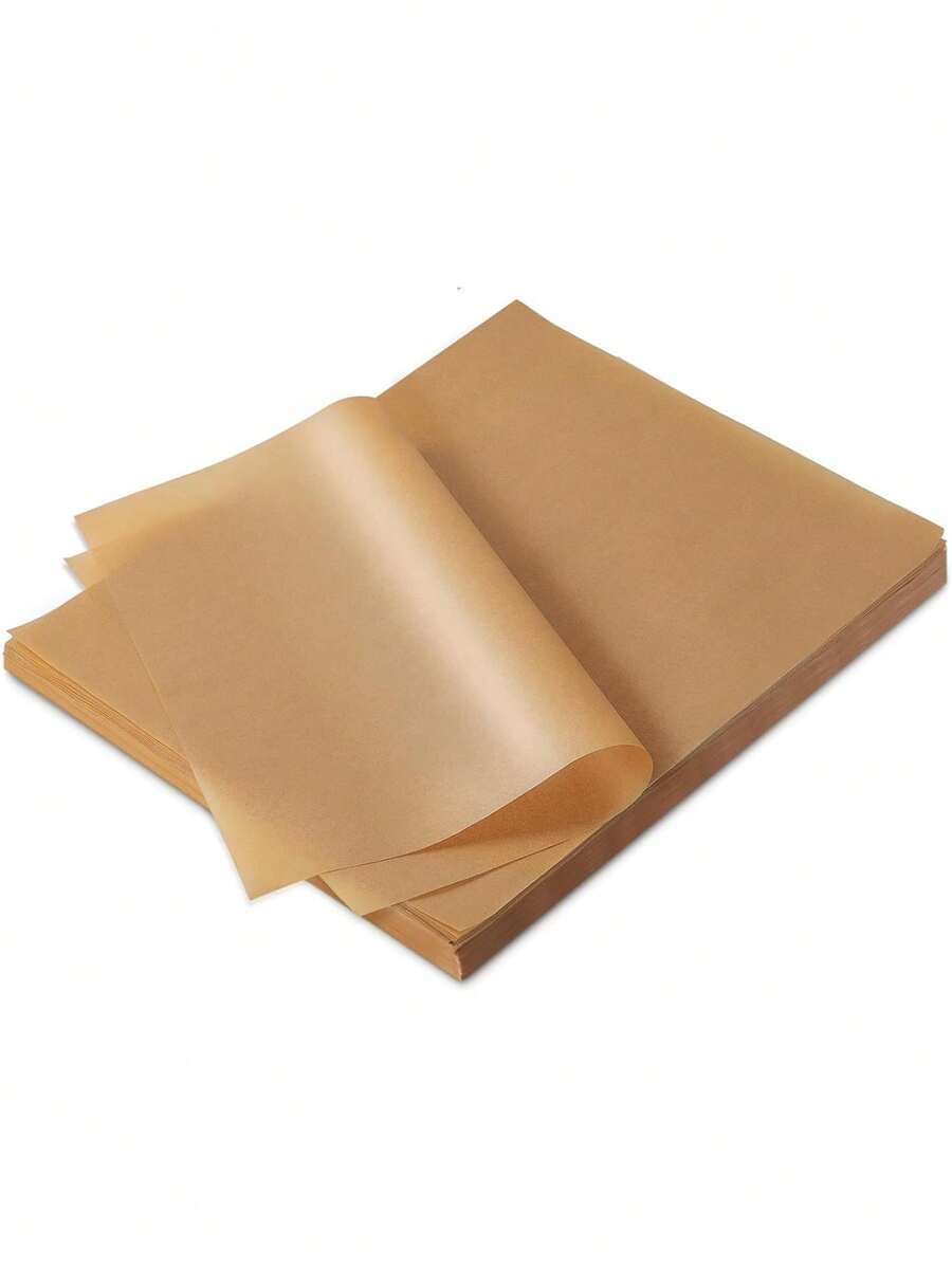 50 Pcs Unbleached Parchment Paper Baking Sheets, Precut Non-Stick Parchment Paper For Baking, Grilling, Air Fryer, Steaming Sheets Unbleached Parchment Sheets For Bread Cup Cake Cookie And More