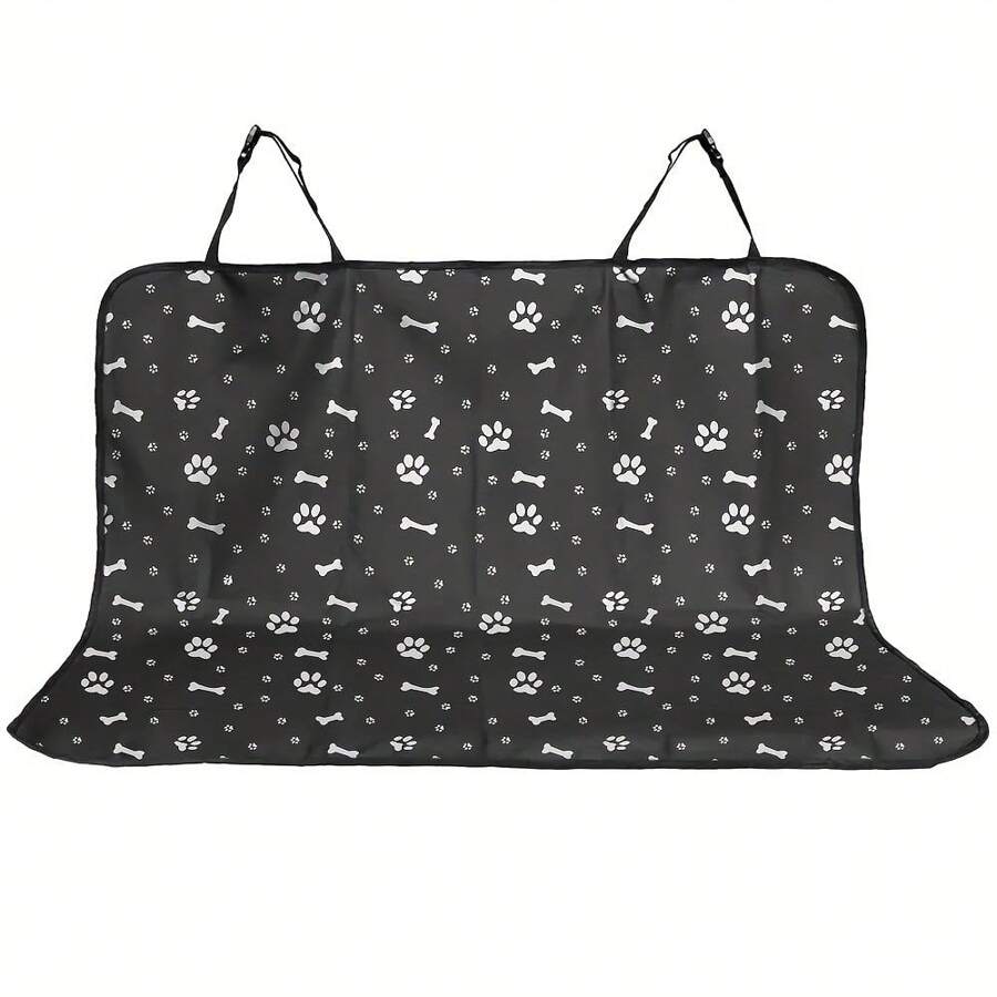 Capa protetora para assento de carro para animais de estimação à prova d'água, protetor para assento traseiro de carro para cães, acessórios de viagem de para cães e gatos, transportadora para animais de estimação, tapete para banco traseiro de carro. (130 cm x 110 cm, preto)