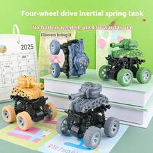 Cool 4WD Off-Road Toy Car, Loved By Boys And Girls! Shockproof And Collision-Resistant Design, Can Withstand Stunts And Flips. Inertial Drive, Just A Push Can Make It Run Far. Realistic Tank Appearance, Providing Kids With Authentic Driving Experience. Durable Material Can Withstand Drops, Suitable For Indoor And Outdoor Play. Cultivate Children's Hands-On Ability And Spatial Thinking, The Best Gift For Little Friends! Giveaways, Conference Gifts, Welfare Gifts, Holiday Gifts, Business Gifts