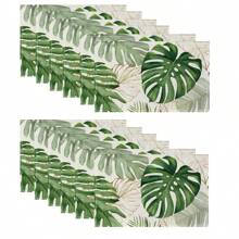 1/4/6/8/12 Pcs Linen Dining Table Placemats, Washable Ocean Seashell Printed Table Mats, Surface Protective Pads, Indoor Outdoor Dining Table Decor, Suitable For Holiday Parties & Kitchen