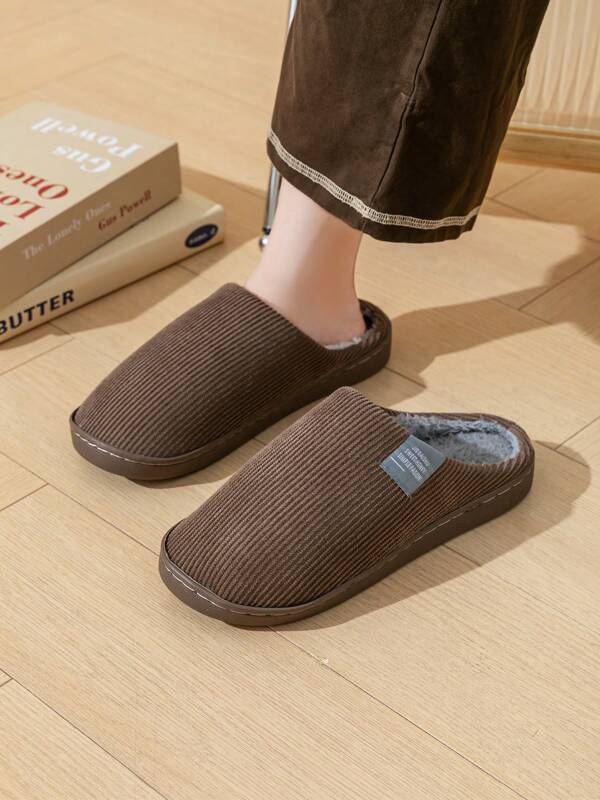 Couple Warm Slippers, Women Home Anti-Slip Thick-Soled Slippers For Spring/Autumn/Winter, Men Slippers For Indoor Use In Winter