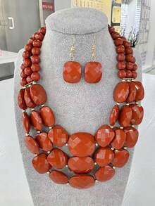 1 Set de joyas hechas a mano con estilo bohemio - Disponible en varios colores, diseño multifuncional y multicapa, adecuado para todas las estaciones, excelente para regalos y uso diario - conjunto de joyas - Ver 25