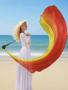 1pc Swinging Ball & Ombre Shawl, Creative Ribbons, Ideal For Sports Event Opening Ceremony, Opening Dance, Belly Dance