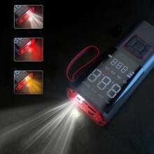 okwish okwish Kabelloser Reifenfüller, tragbarer Luftkompressor – 150 PSI-Luftpumpe mit automatischer Abschaltfunktion für Autoreifen, Schlauchboote, Motorräder, Bälle, kompakte Fahrradreifenpumpe mit LED-Licht, rot, groß