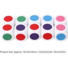 6/12pcs Colorful Acrylic Dice Set - Perfect For Group Games And Brain Teasers, Durable Material - Multicolor - View 5