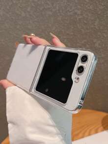 1pc Transparent Folding Phone Case, Glossy Phone Case, Folding Screen Phone Case, Suitable For Samsung Z FLIP 3/4/5/6/7/Z FOLD 3/4/5/6/MOTO RAZR 40/40 ULTRA/50/50 ULTRA/60 ULTRA - 無色 - 查看 3