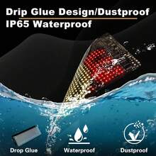 2PCS Devil Eye Light Windshield, 9.2*37.4cm Flexible LED Display Panel For Car Rear Window, Truck Windshield With Bluetooth Remote Control Custom Dynamic LED Lights - 1664-9,2 * 37,4 Cm-1pcs - View 7