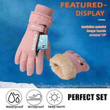 1pair Women's Winter Warm Gloves With A Touchscreen Design, Providing All - Season Warmth Retention , Suitable For Driving, Skiing, Mountaineering, And Daily Outings. Suitable For Party, Driving, Running, Using Phone Game And Daily Activities Halloween
