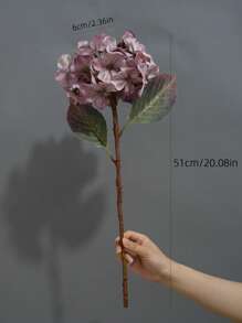 1pc Vintage Hydrangea Artificial Flower, Wedding Aisle Decor, Photo Prop Hydrangea Flower