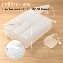 31 pezzi 1 scatola grande + 30 scatole piccole Scatole di immagazzinaggio in plastica trasparente con piccoli contenitori di immagazzinaggio - Scatola di immagazzinaggio di perline - Organizza le tue perline con coperchio con cerniera, forma rettangolare in materiale plastico - Perfetto per gioielli fai-da-te, arte di unghie e perline per braccialetti, forniture per la creazione di gioielli, regalo perfetto per San Valentino e regalo per le donne