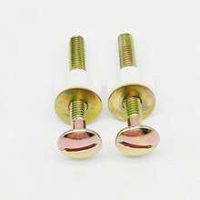 2 Pack Toilet Seat Screws Heavy Duty Hinge Bolts Screws With Plastic Nuts And Metal Washers Replacement For Top Mount Toilet Seat Hinges