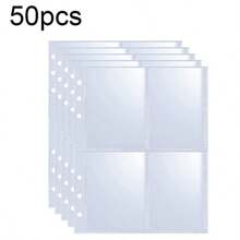 1pc A5 Size Korean Style Loose Leaf Card Holder, 25 Pages, 4 Card Slots, 200 Card Slots, PU Leather Cover, Convenient For Card Organization - Multicolor - View 18