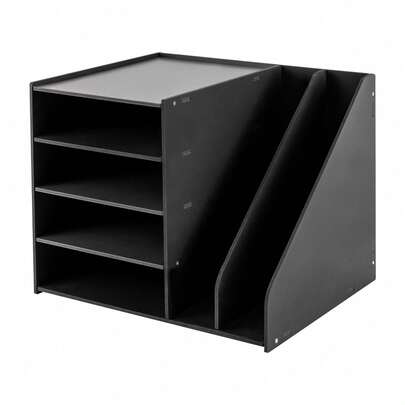 SENDERPICK For Office Mail Sorter PVC File Holder Organizer Black File Holder Organizer