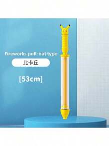 Firework Water Cannon Water Gun, Children's Water Play Toy, Large-Capacity Pull-Out Water Cannon Water Spray Water Gun, Summer Water Play, Water Fight Magic Tool, Quick Water Filling, Bright Pink And Yellow Design, Children's Rebound Action, Outdoor Swimming Pool, Beach