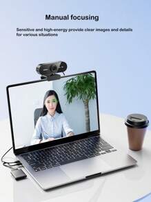 专业级 1080P 高清 USB 网络摄像头（带内置麦克风），适用于笔记本电脑和台式电脑，专为家庭在线课程、直播和高清视频会议而设计。
