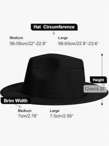 1 件男女通用宽边双色帽，时尚百搭软呢帽，适合年轻男女，适合户外骑行、西部主题派对、订婚派对、角色扮演、毕业典礼、化妆舞会、节日、生日庆典、音乐节、日常使用 - 彩色 - 查看 4