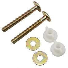 2 Pack Toilet Seat Screws Heavy Duty Hinge Bolts Screws With Plastic Nuts And Metal Washers Replacement For Top Mount Toilet Seat Hinges