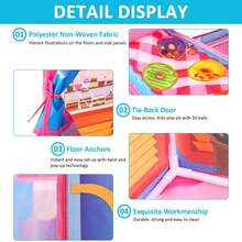 Tienda Carpa Casita Casa Juguete Niños Retirable - Postre rosa - Ver 8