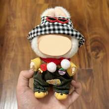 [Clothing Only, No Shoes] 17cm Labubu Clothes Suitable For 17cm Labobo Dolls, LBB Figures And Other Dolls That Can Wear Clothes. Labobo Graffiti Colorful Graffiti Set For Labubu