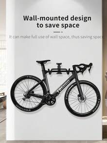 Soporte de pared para bicicleta TOSUOD de uso intensivo - Ganchos ajustables de varios ángulos para bicicletas de montaña/carretera, construcción de fibra de carbono y acero, almacenamiento de bicicletas para interiores/exteriores para garaje, apartamento, hogar