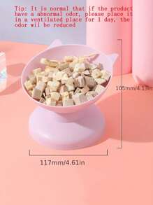 PETSIN 1pc Plastic Anti-Slip Neck Guard Pet Bowl, Elevated Cat Feeder Or Dog Water Bowl - Multicolor - View 5