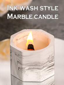 1pc Nordic-Style Scented Candle, Marble Wax, Suitable For Soy Candles, Candle Centerpiece, Winter Gift, Aromatherapy Candle, Candles Home Decoration, Christmas,Birthday Candles