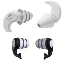2 PCS White Noise-Proof Silicone Ear Plugs Waterproof Swimming Ear Plugs For Sleeping Diving Surfing Soft And Comfortable Ear Protection For - Multicolor - View 14