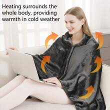 1 Peça + Plugue USB + Cobertor Elétrico com Xale + Controle de Temperatura de 3 Velocidades + Cobertor Aquecido Alimentado por USB + Isolamento Contra Frio + Capa de Perna de Escritório Aquecida + Cobertor Aquecedor e Aquecedor + Superfície Macia e Confortável Amiga da Pele + Fornecendo Calor Para Você em Clima Frio