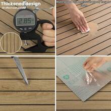 1 Roll Thick 3D Wood Grain Shapes & Stripes Vinyl Wallpaper, Self-Adhesive Peel And Stick, Suitable For DIY Wall, TV Background, Ceiling, Kitchen, Living Room, Bedroom, Wall Furniture Renovation And Home Decor, 118in X 15.7in