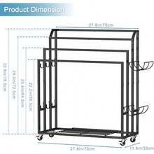 Free Standing Towel Rack For Bathroom, 4 Tier Floor Towel Holder Stand With Storage Shelves, Metal Blanket Rack Holder,Towel Drying And Display Rack Outdoor, Black - 黑色 - 查看 7