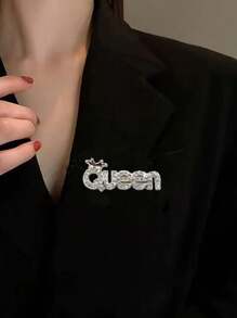 1pc Luxury English Letter Birthday & Multi-Style English Letter Brooch, Fashion High-End Suit Lapel Pin, Suitable For Women Party/Birthday Gift Accessory Office Accessories Shirts Jacket Jewelry Christmas Halloween Clothes Pin Funny Cute Teacher Gifts