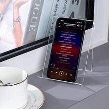 1pc Acrylic Bookshelf, Transparent Book Stand, Book Holder, Minimalist Creative Student Book Display Rack - Multicolor - View 5