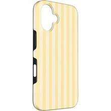 Yellow Stripes Pattern Film Phone Case For IPhone 16/15/14/13/12 Pro Max 14 15 16 Plus 11 Thickened Double-Layer TPU+PC Material Two-In-One Shockproof And Drop-Proof Protective Shell Provides Solid Protection Holiday Birthday Gift - 磨砂面二合一 - 查看 3